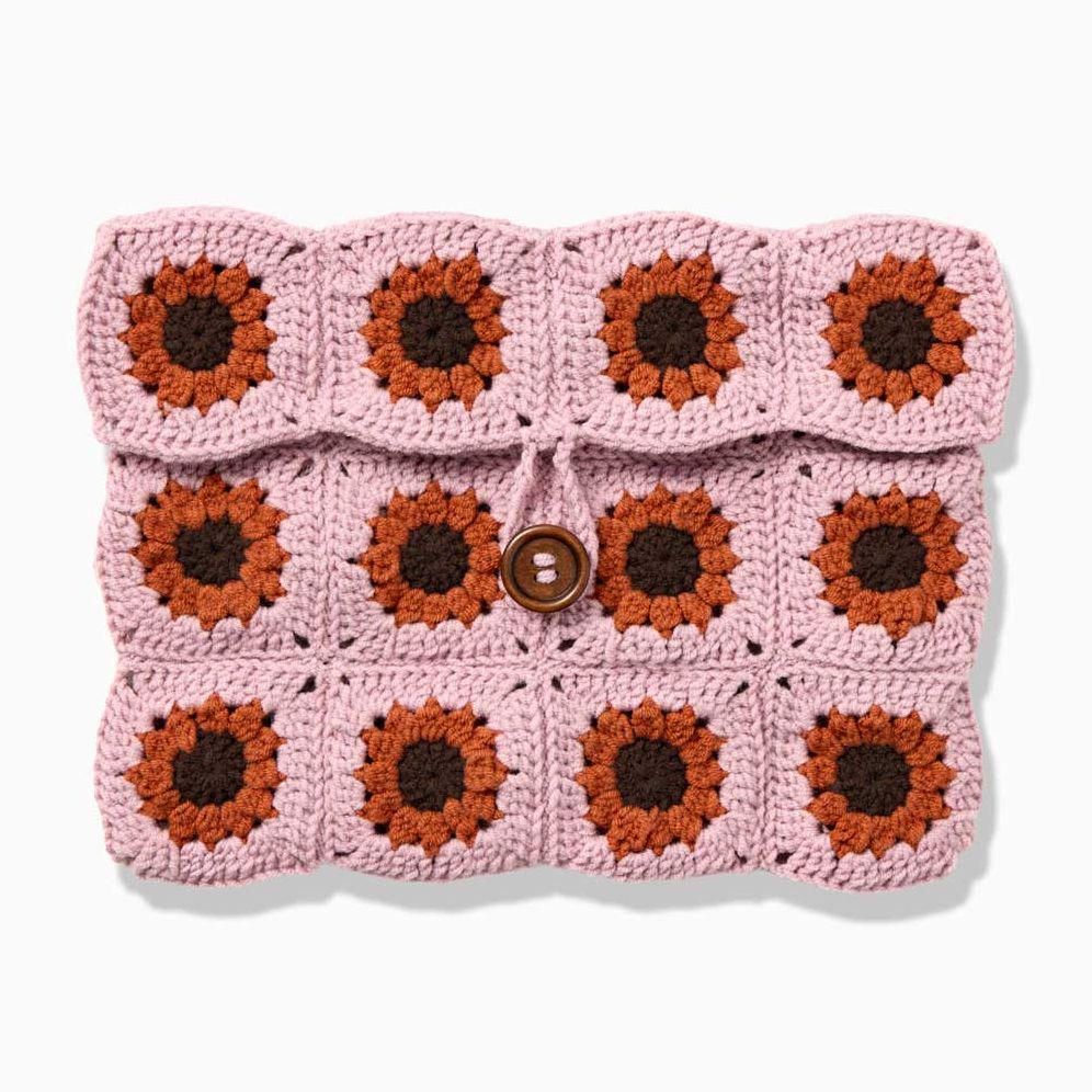 Granny Square Crochet Book Sleeve Kit