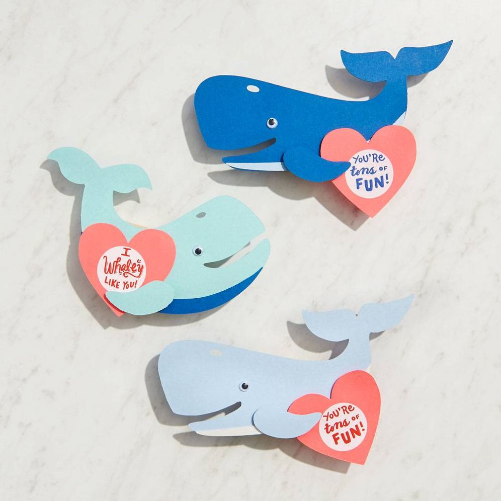 Whale Valentine Card Kit