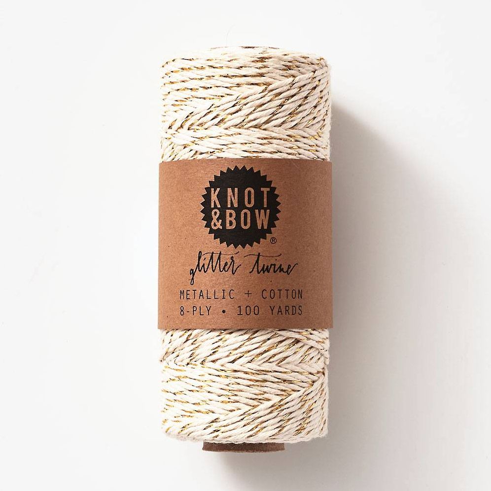 Gold Metallic/Natural Twine Spool 100yd