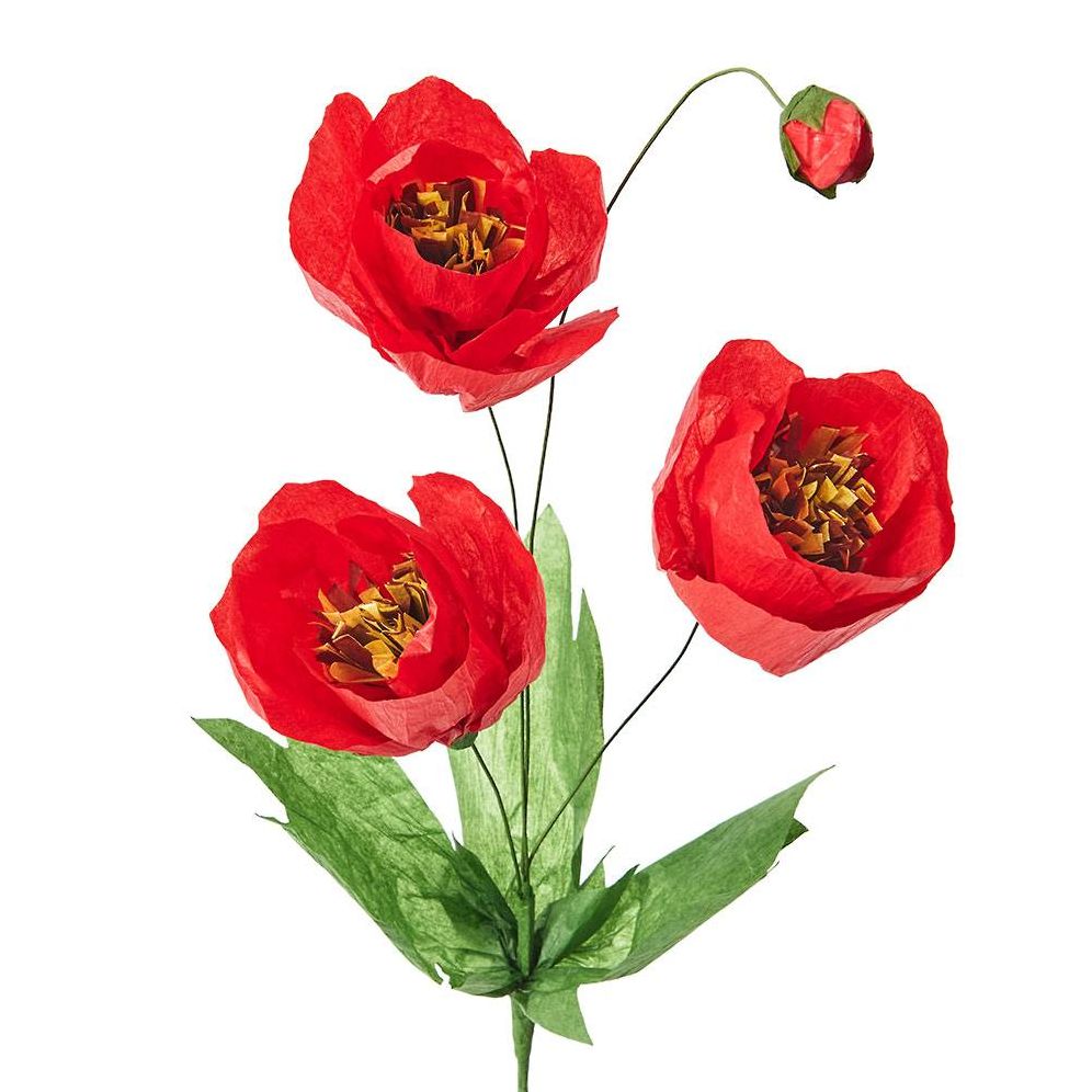 Red Multi Bloom Paper Flower