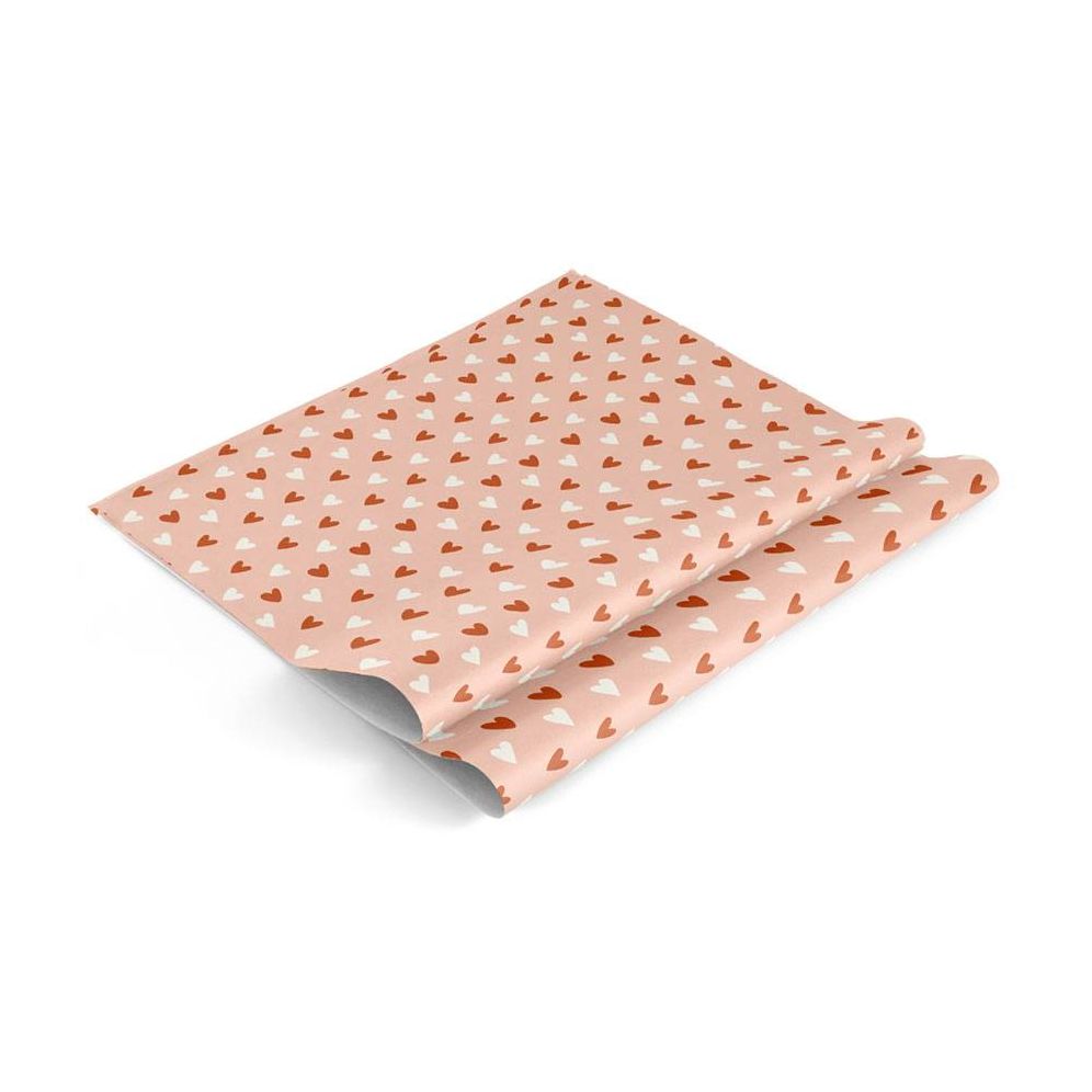 Pink & White Hearts Flat Wrap