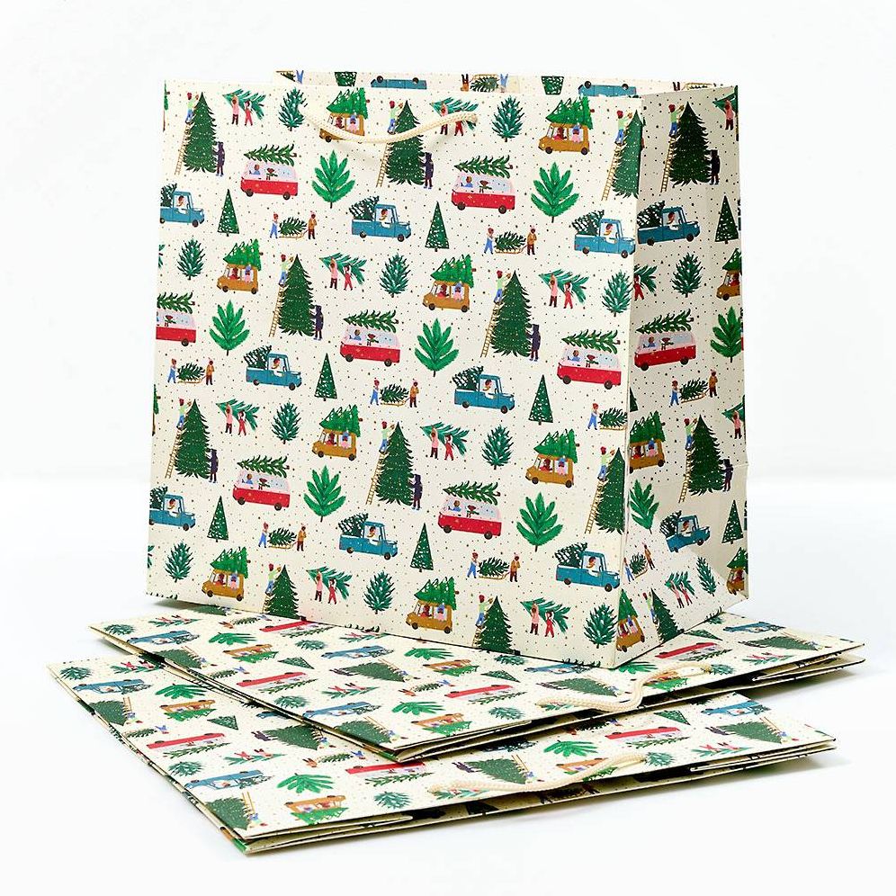 Christmas Tree Lot Large Gift Bags Set