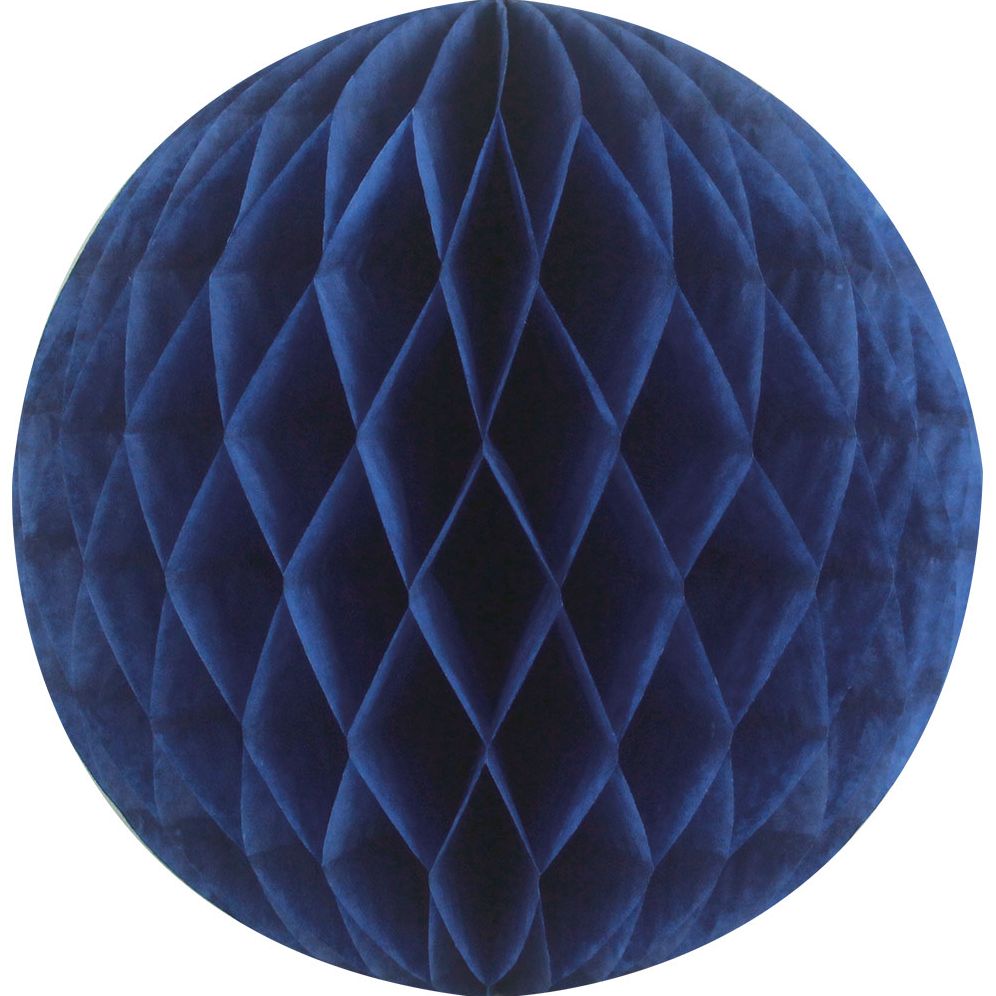 Navy Med Paper Honeycomb Sphere