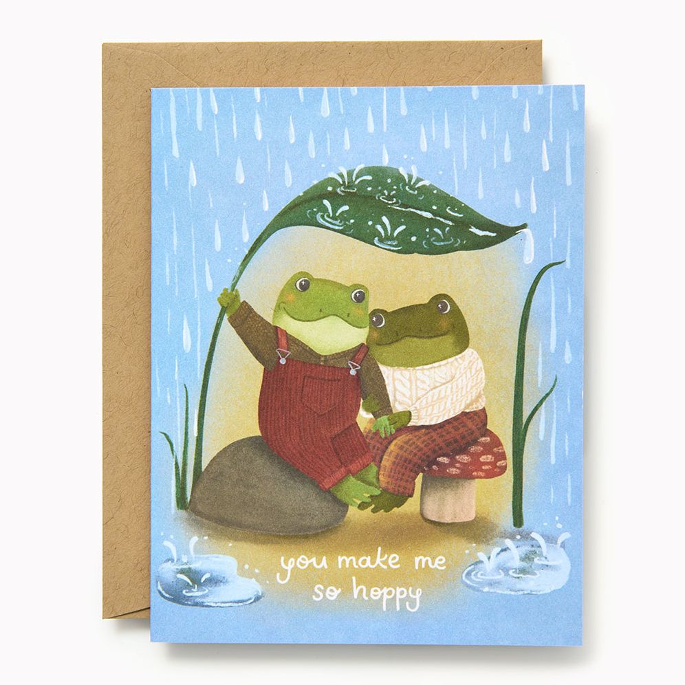 So Hoppy Frogs Love Card