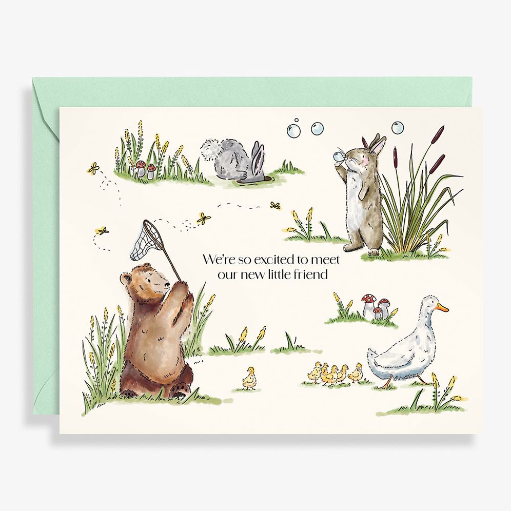 Storybook Animals Baby Card