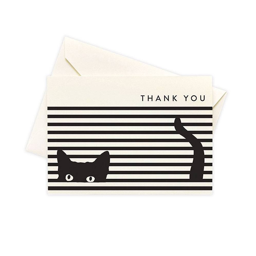 Cat Stripes Thank You Card Set