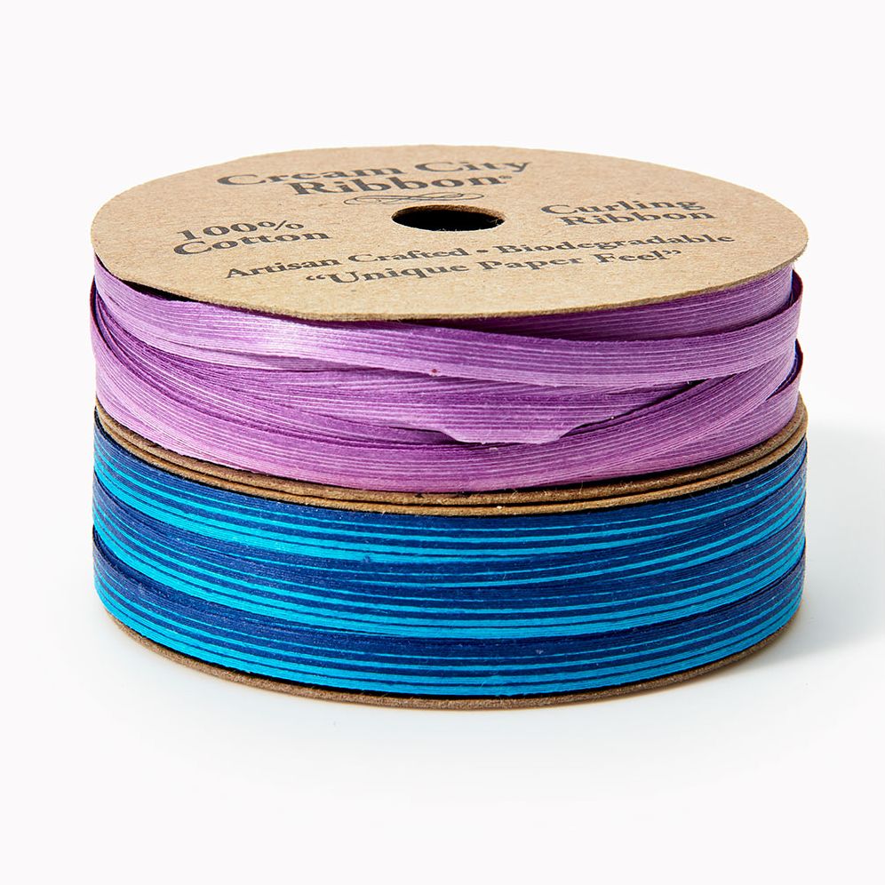 Skinny Cotton Blue/Purple Ombre Ribbon S/2 50 Yds