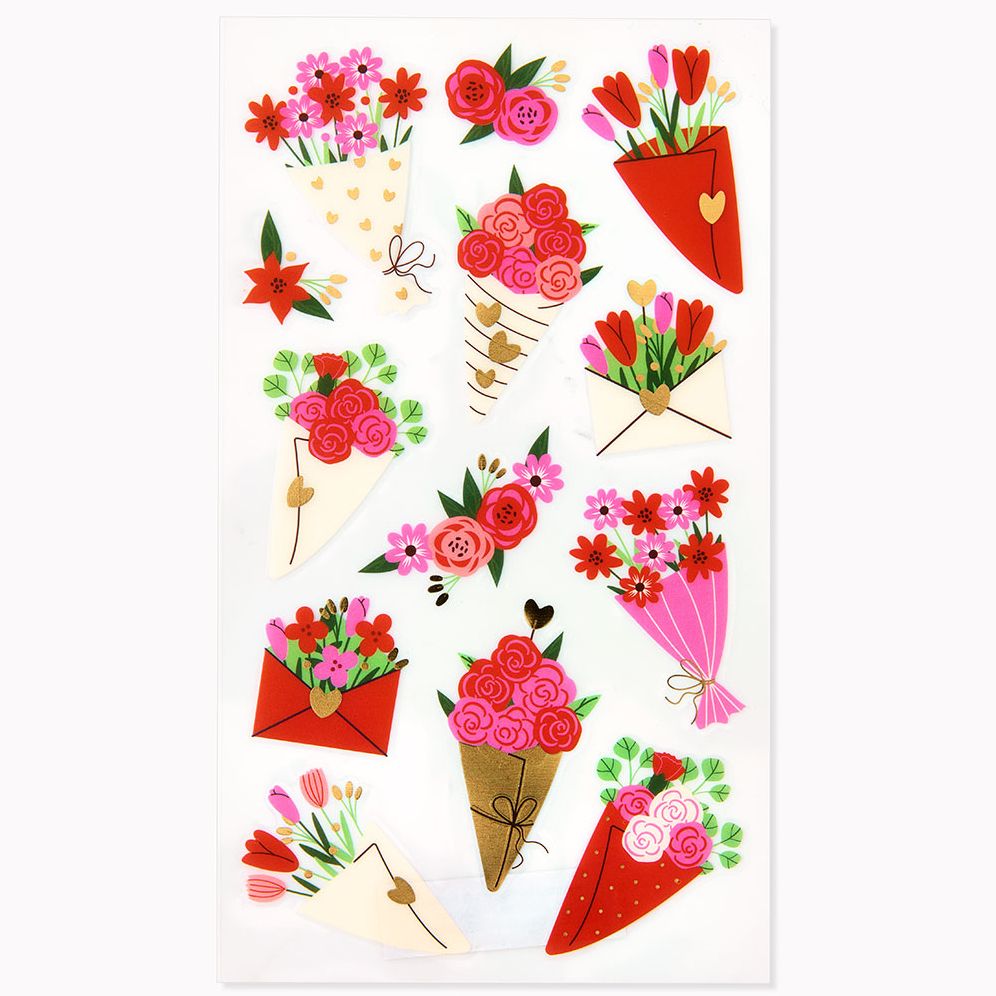 Valentine Florals Sticker Sheet