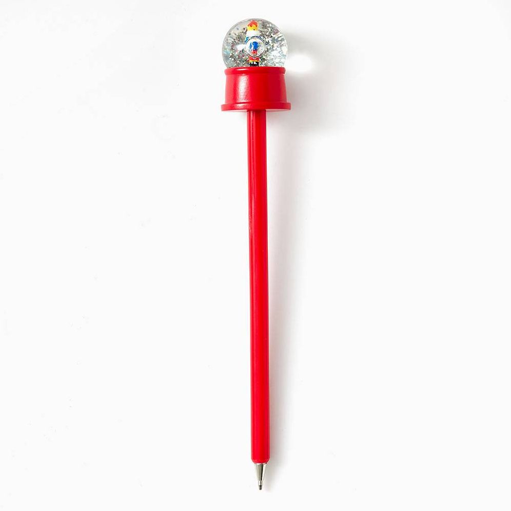 Snowglobe Pen Nutcracker