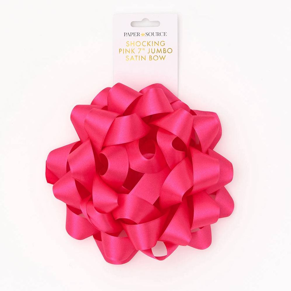 Shocking Pink Jumbo Satin Bow