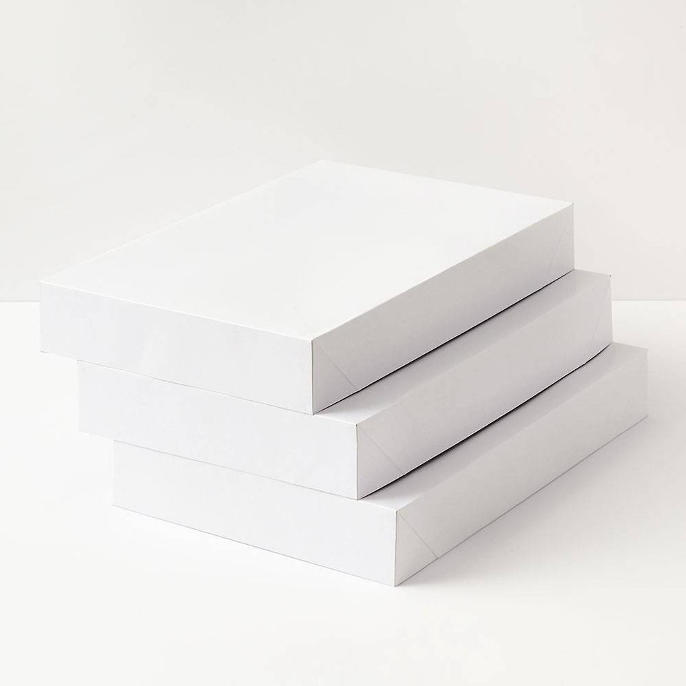 Large Set of 3 White Shirt Boxes
