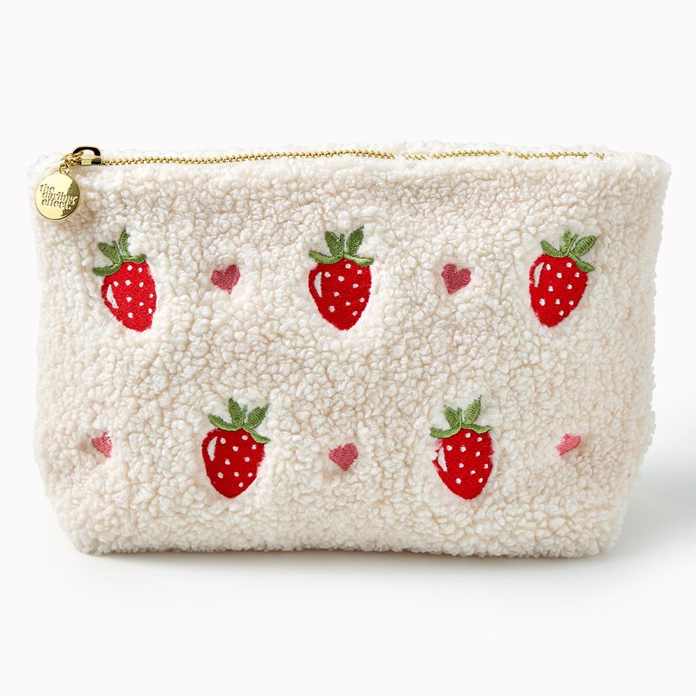 Strawberry Fuzzy Pouch