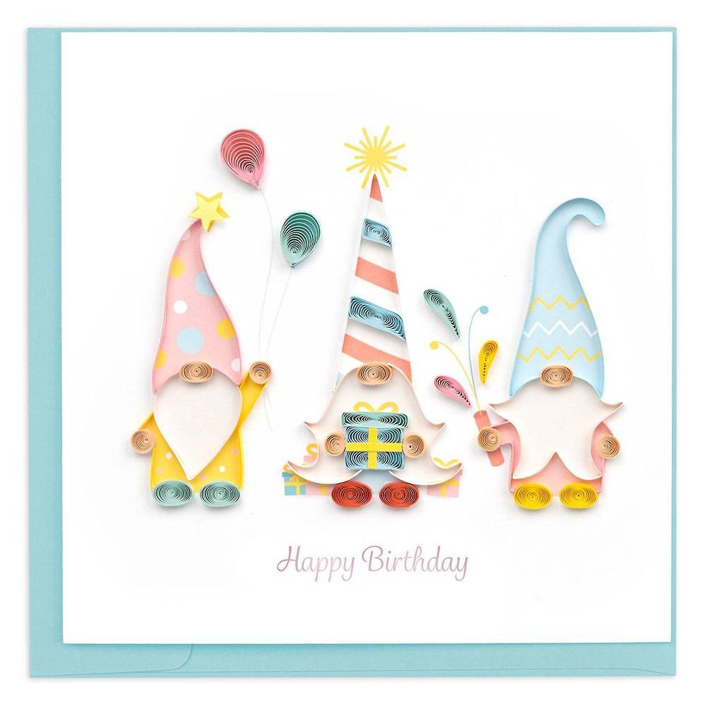 Quilling Birthday Gnomes Card