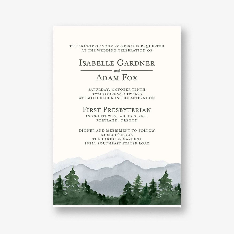 Sierra Wedding Invitation