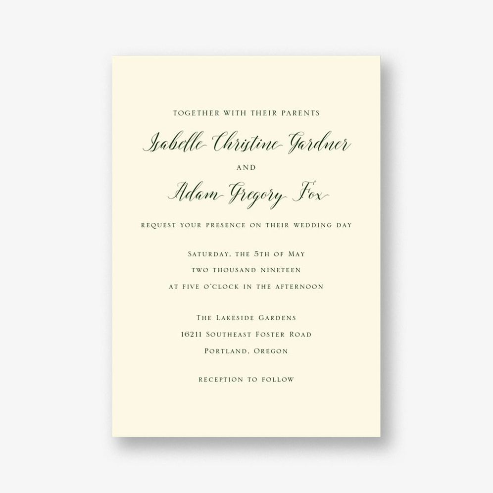 Classical Wedding Invitation
