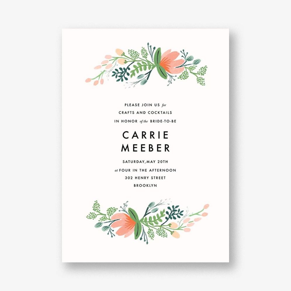 Primrose Garland Bridal Shower Invitation