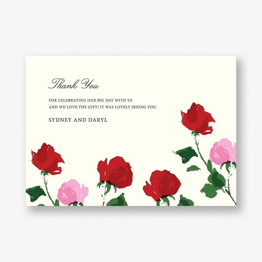 Rose Thank You Card