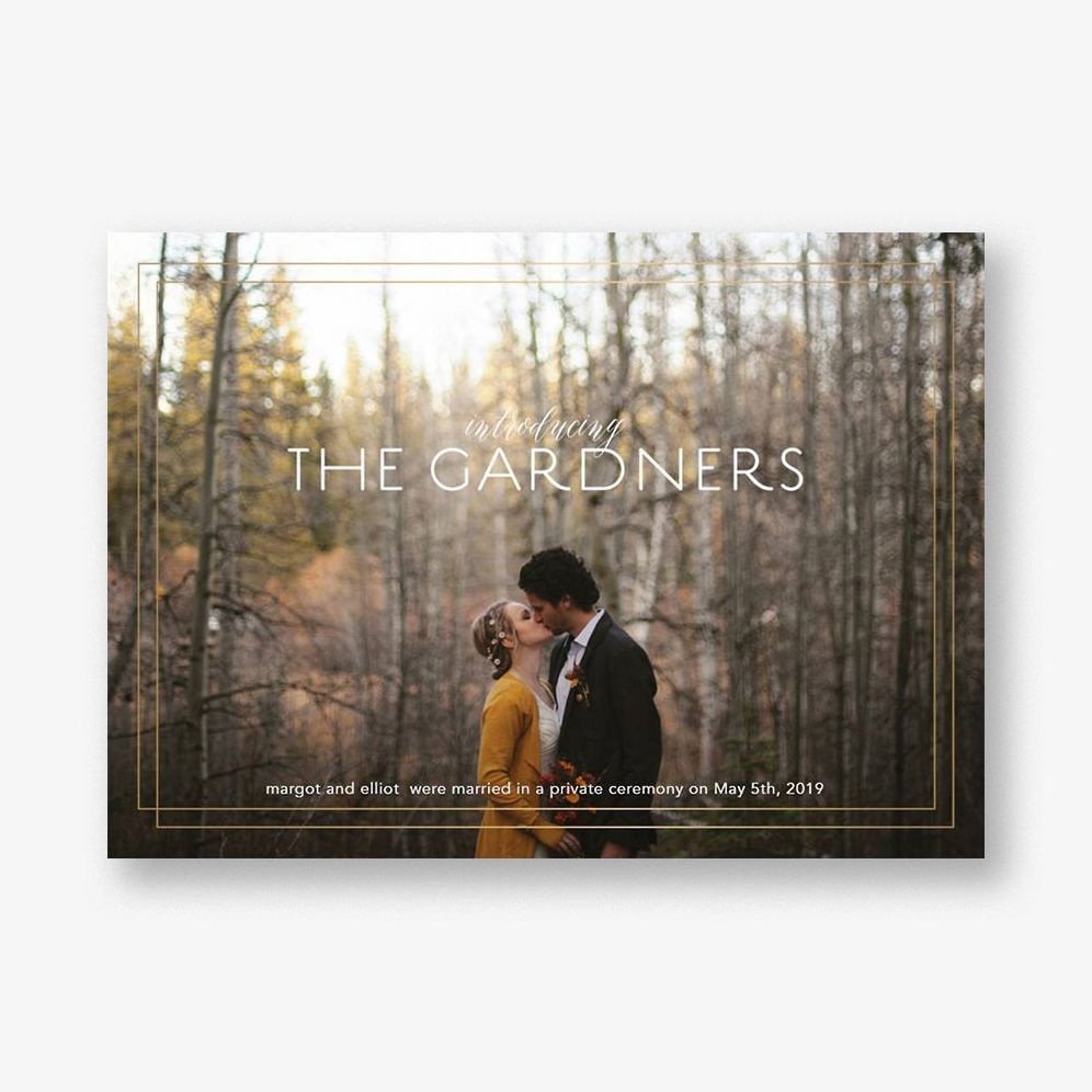 Duo Border Wedding Announcement
