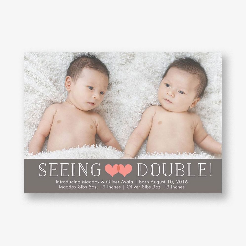 Seeing Double Birth Announcement