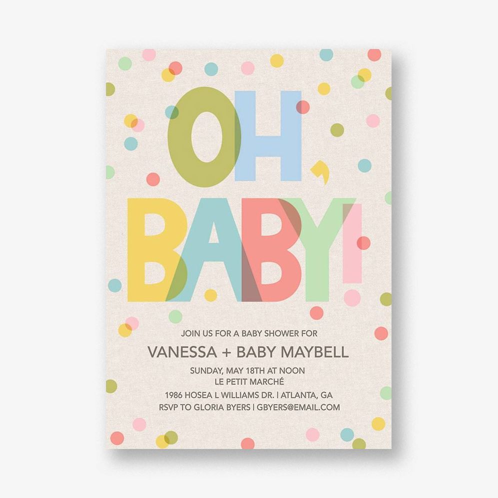 Oh Baby Shower Invitation