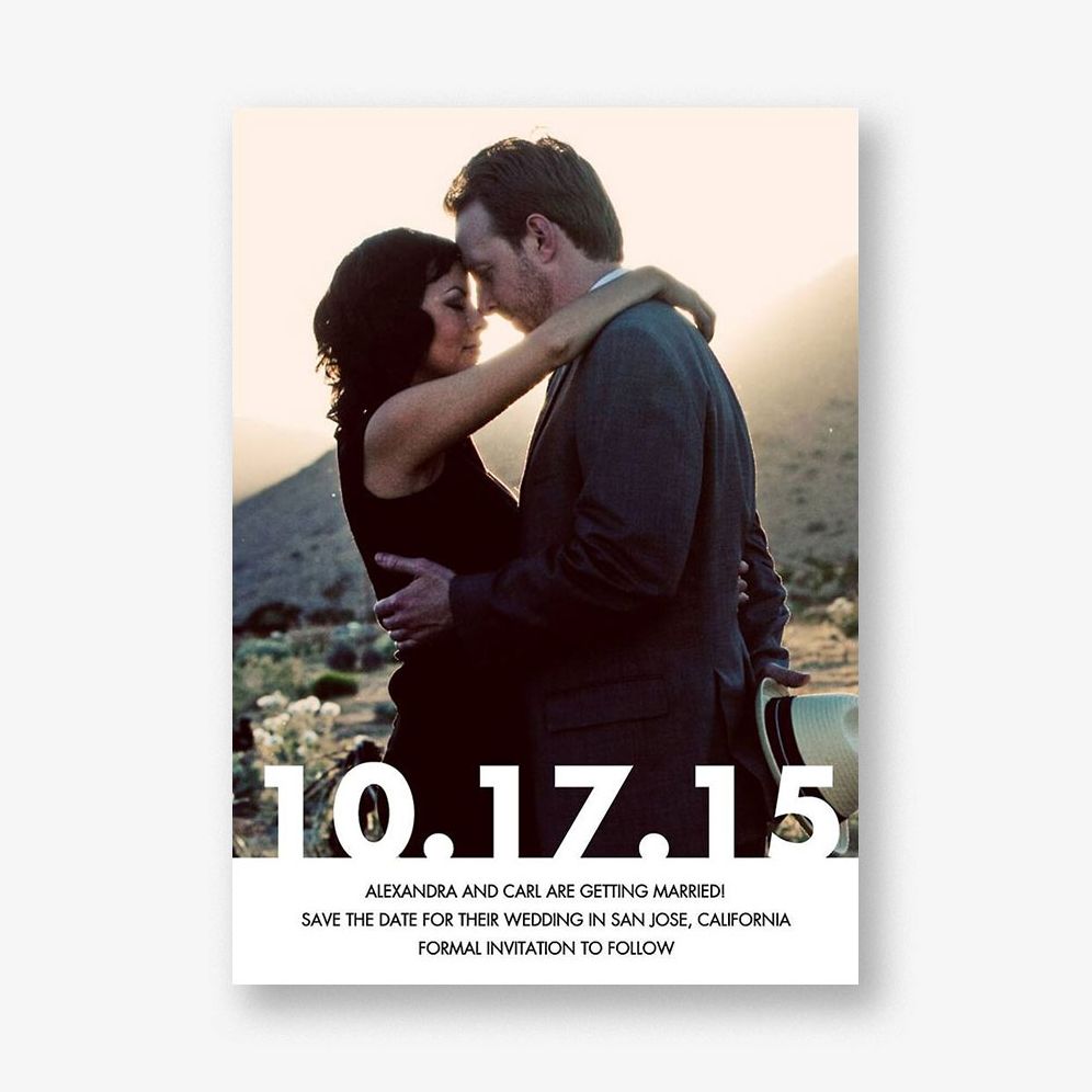 Knockout Photo Save the Date Card