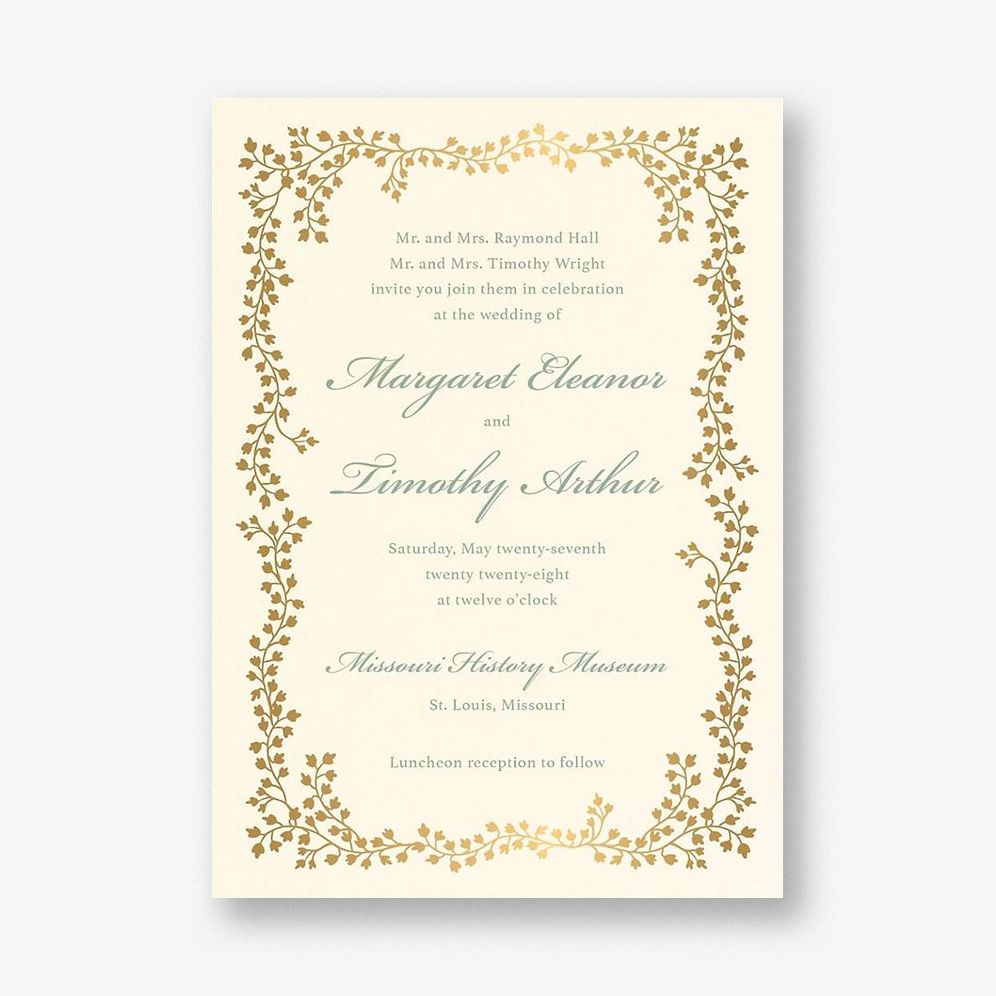 English Ivy Wedding Invitation
