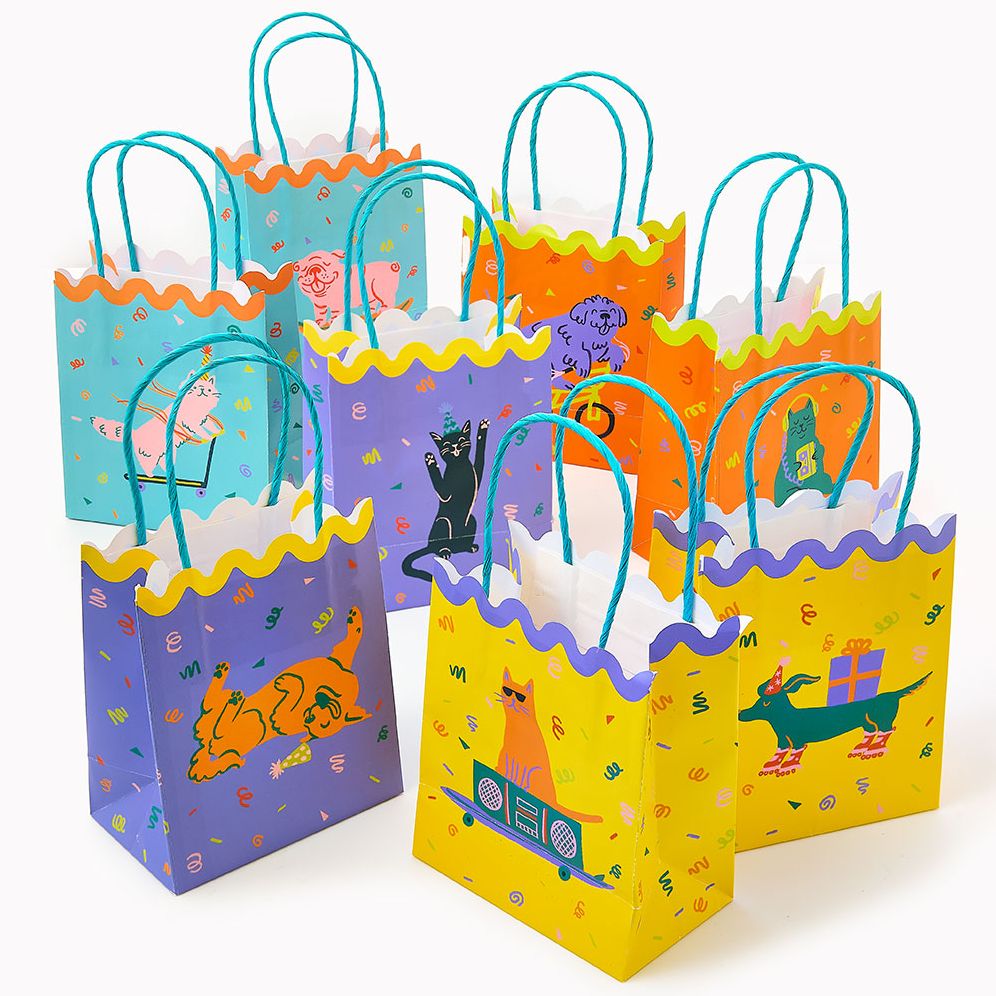 Birthday Animal Treat Bags Set of 8