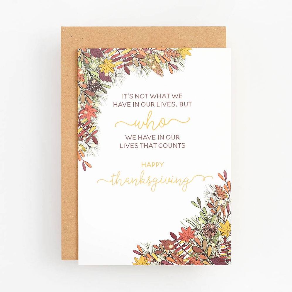 Who We Have that Counts Thanksgiving Card