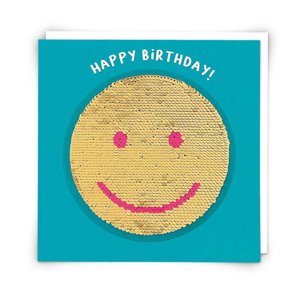 Sequin Smile Birthday Card