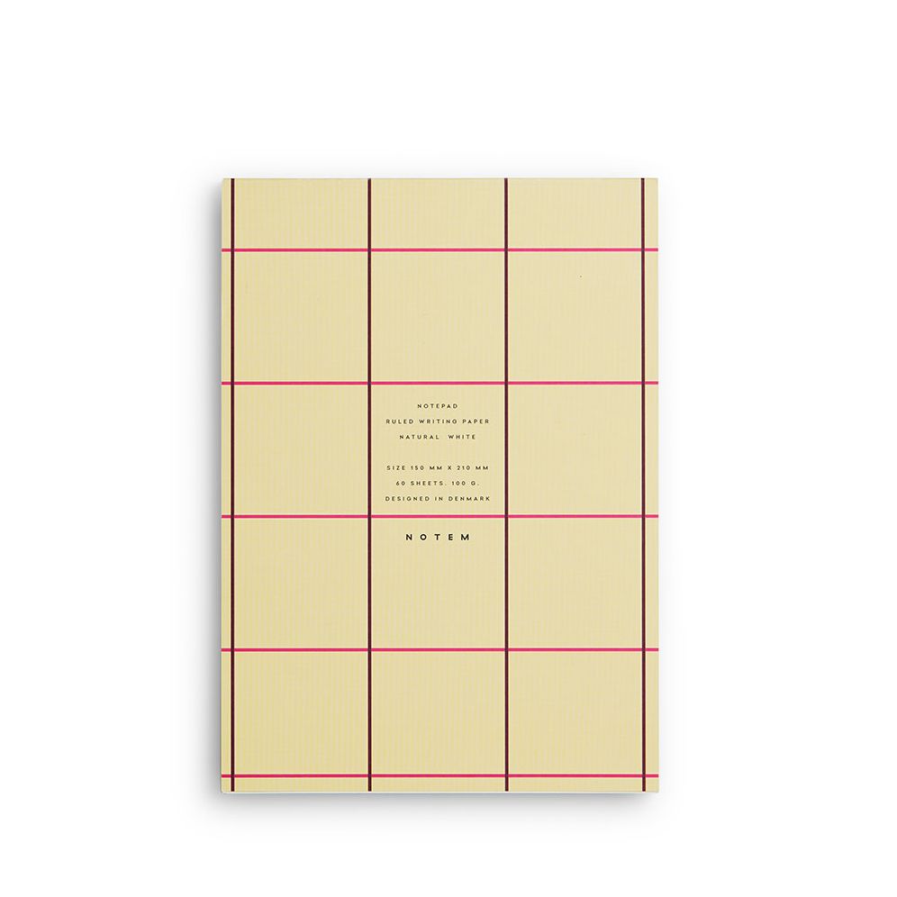 JO Medium Yellow Check Notepad