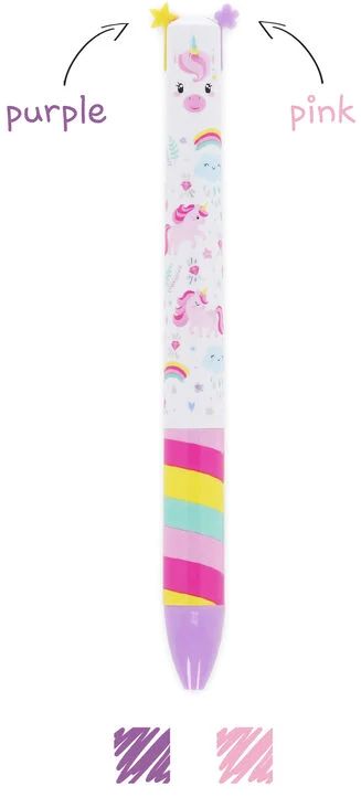 Legami Two-Color Ballpoint Pen - Click&Clack - Unicorn