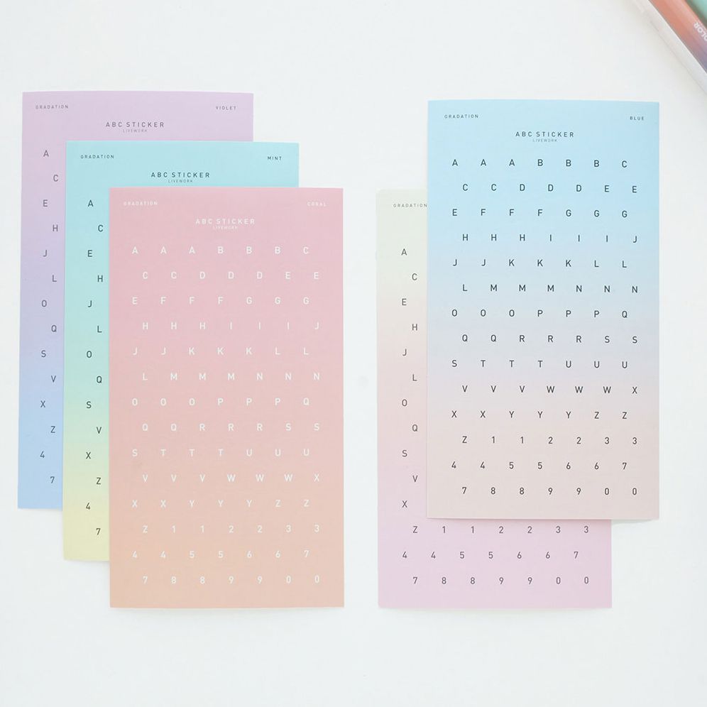 Liveworks Alphabet ABC Sticker Sheet