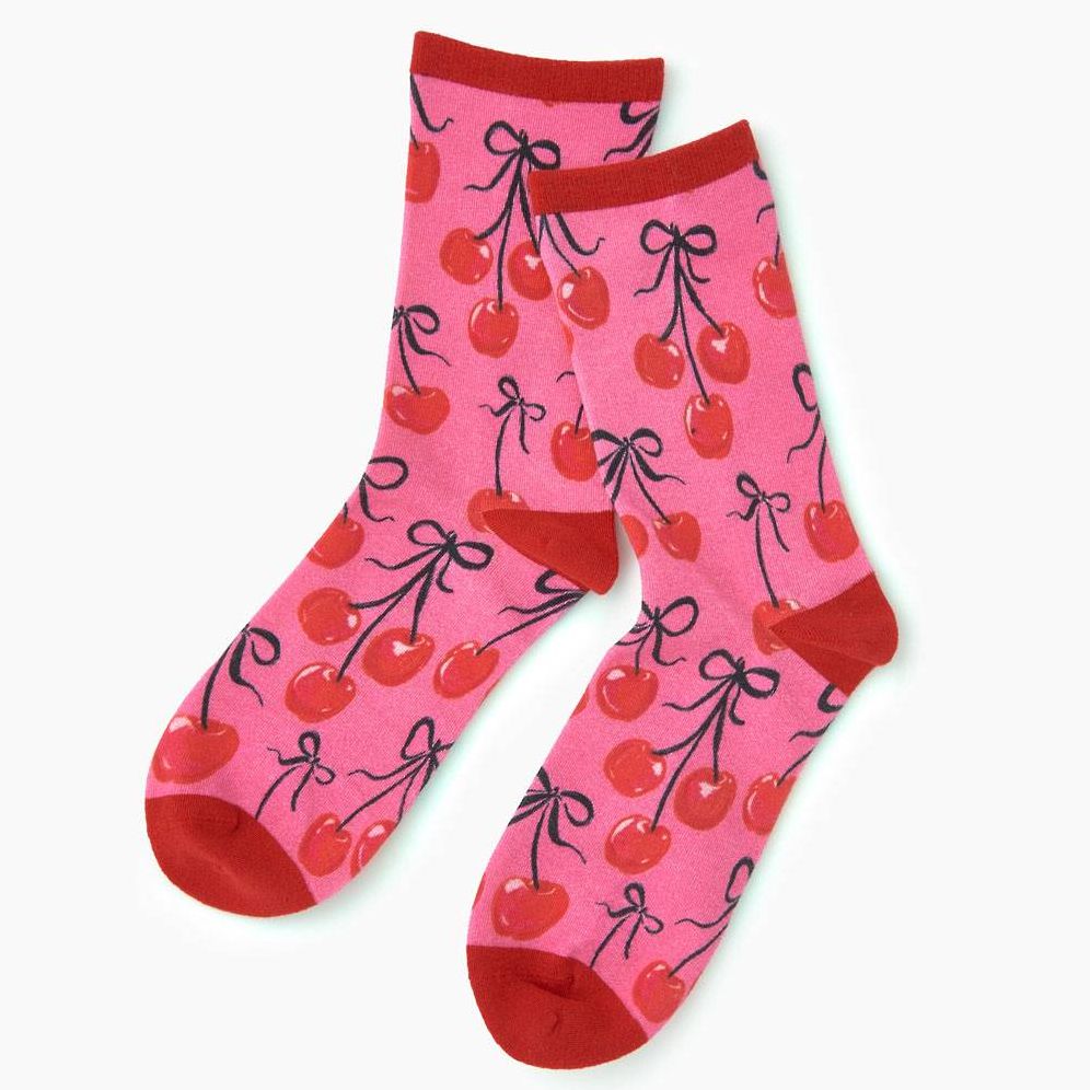 Cherry Bow Socks