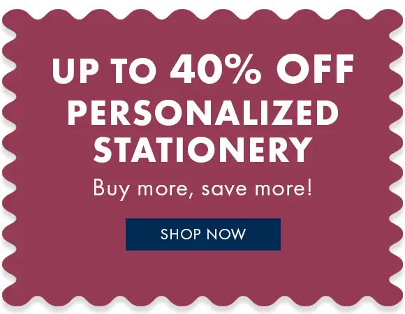 Personalized stationery savings