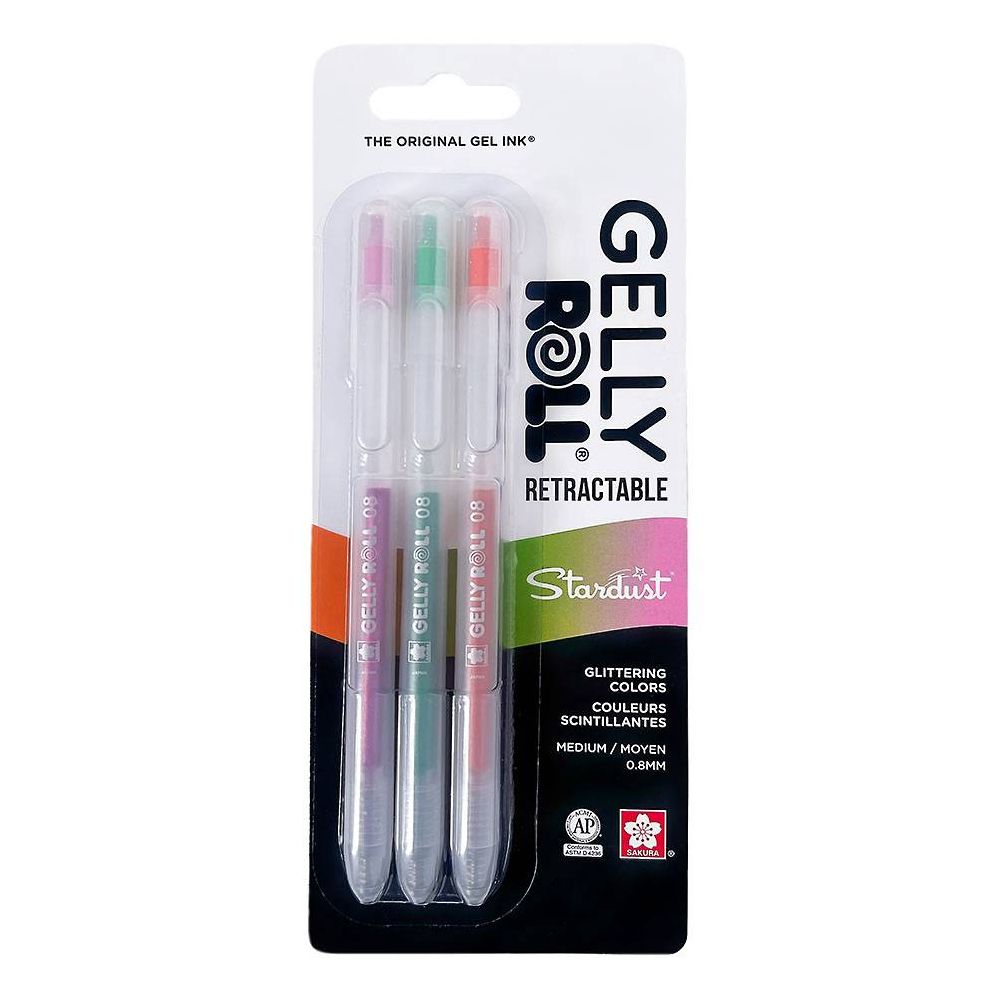 Sakura Gelly Roll Retractable - Stardust Melon Mix - 3 pack