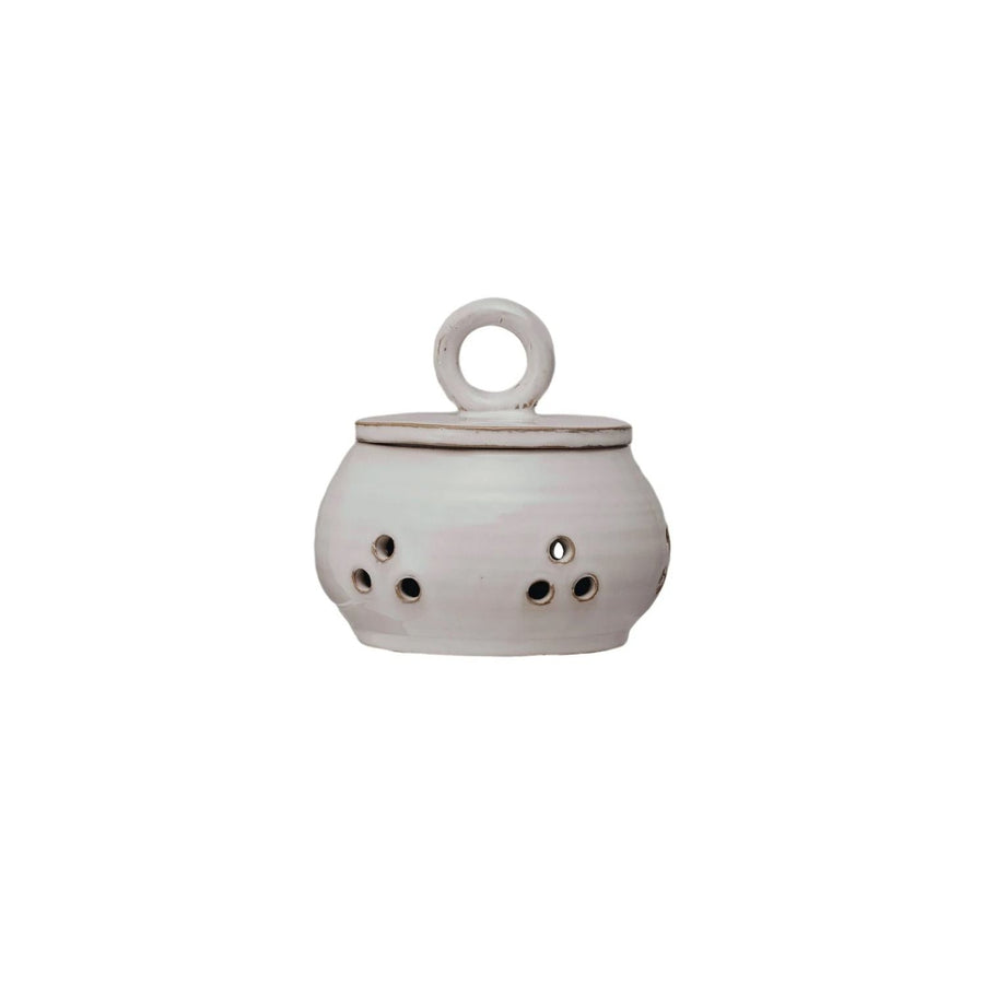 Stoneware Garlic Storage Jar