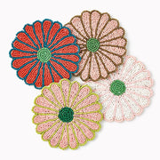 Beaded Floral Coasters