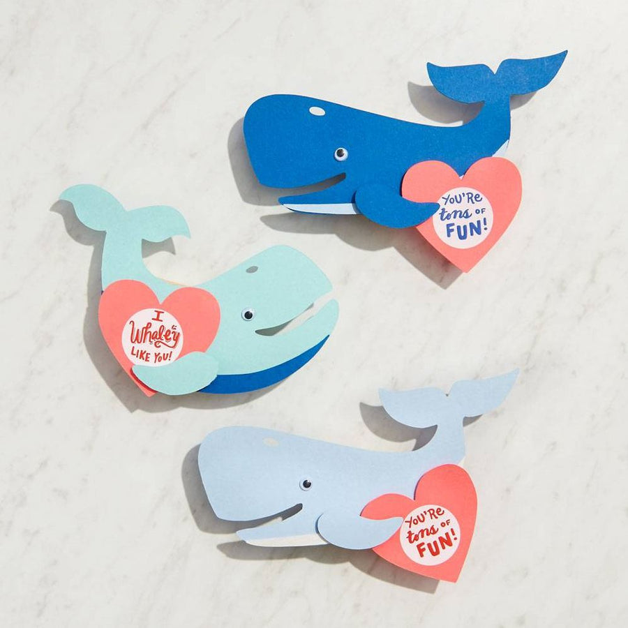 Whale Valentine Card Kit