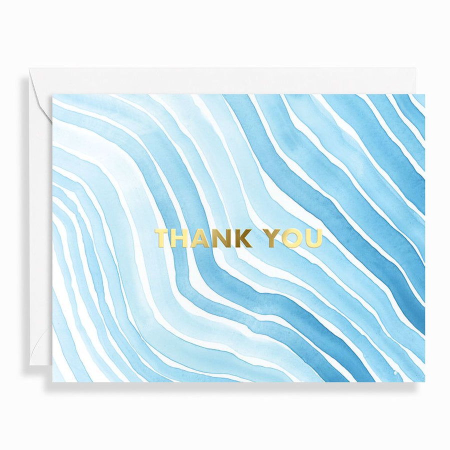 Watercolor Waves Thank You Card