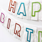 Birthday Glitter Fringe Banner