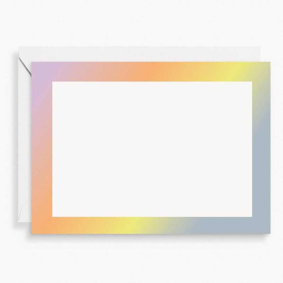 Rainbow Gradient Border Stationery Set