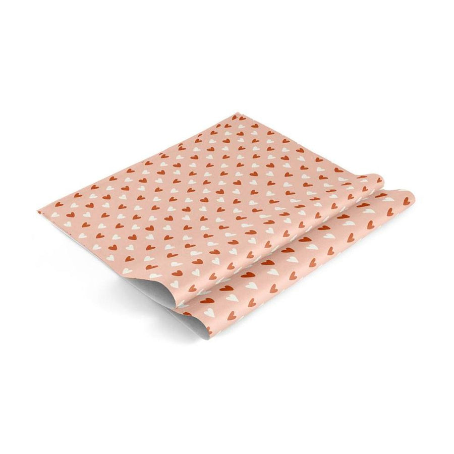 Pink & White Hearts Flat Wrap