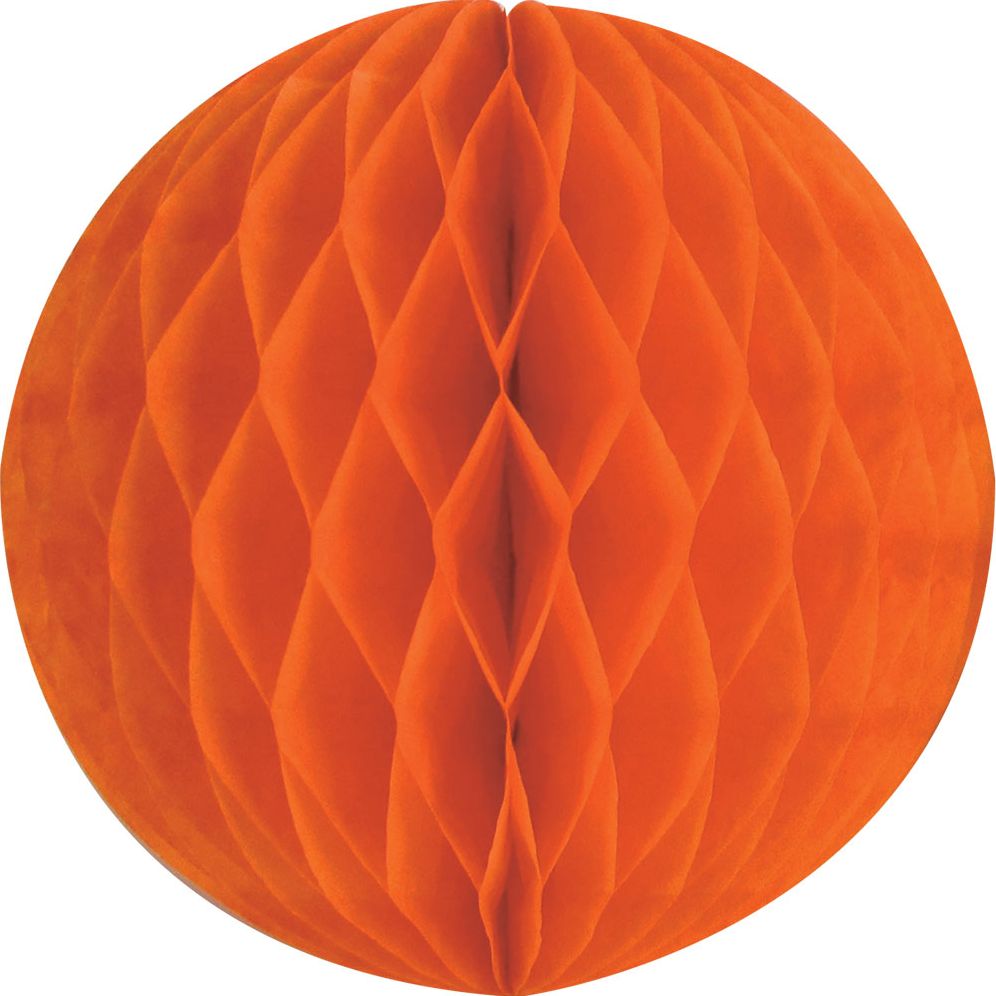 Orange SM Paper Honeycomb Sphere