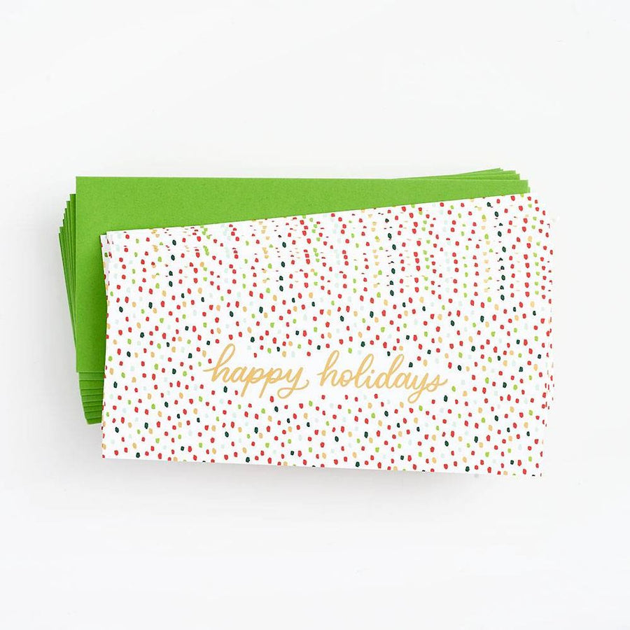 Christmas Colorful Flurry Money Card Stationery Set