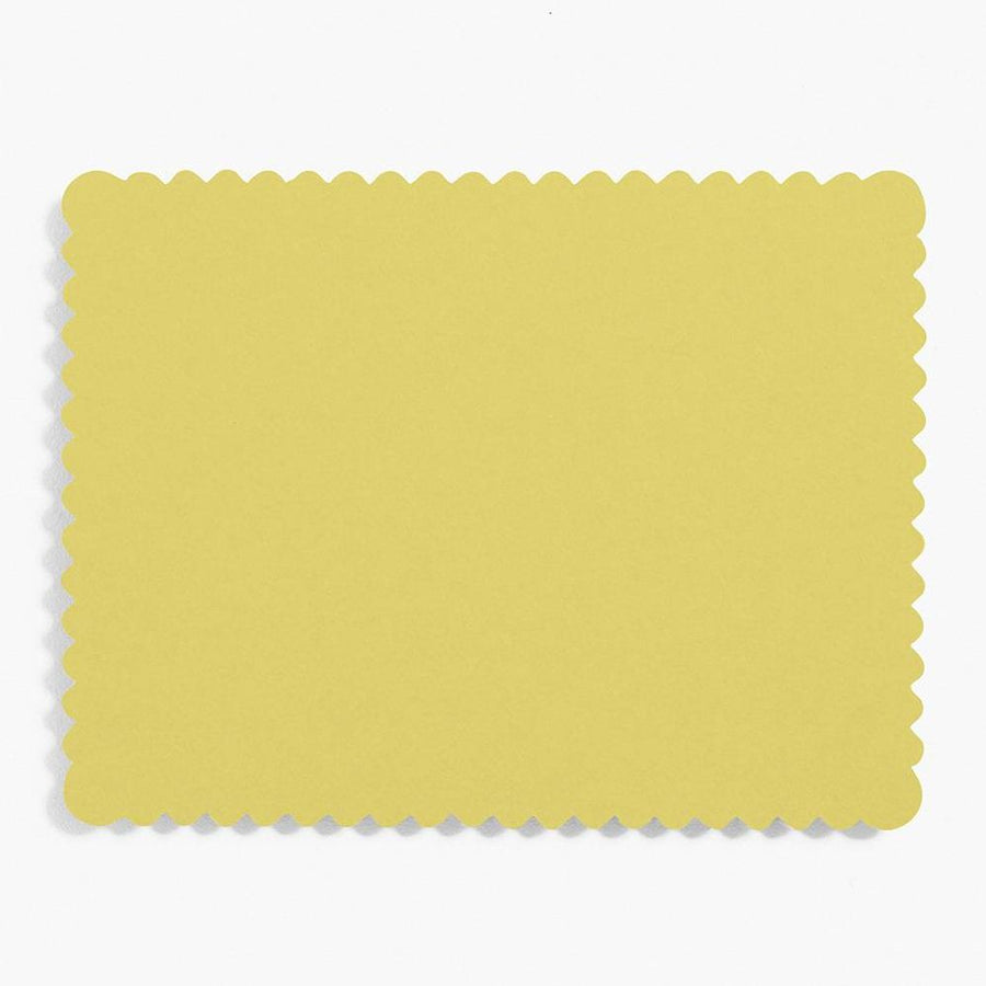 Chartreuse A2 Scallop Note Cards