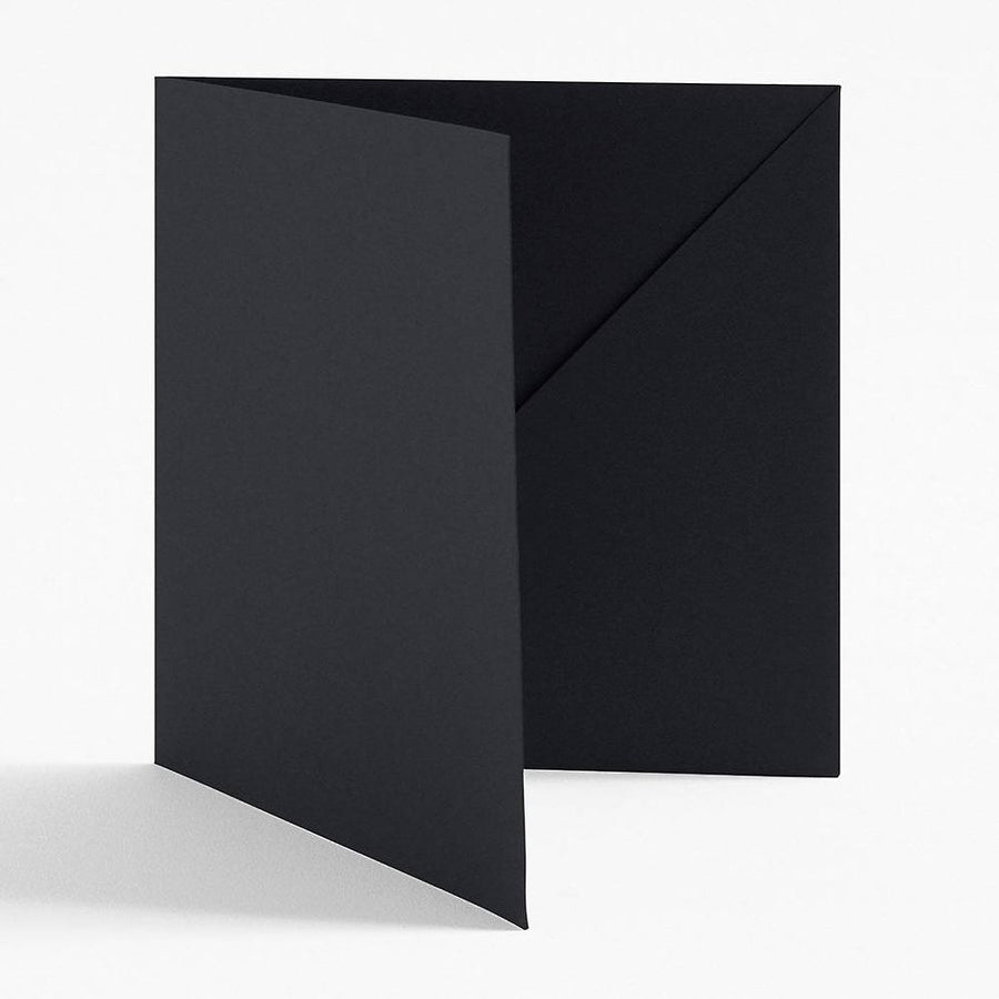 5.5" Square Black Diagonal Folders
