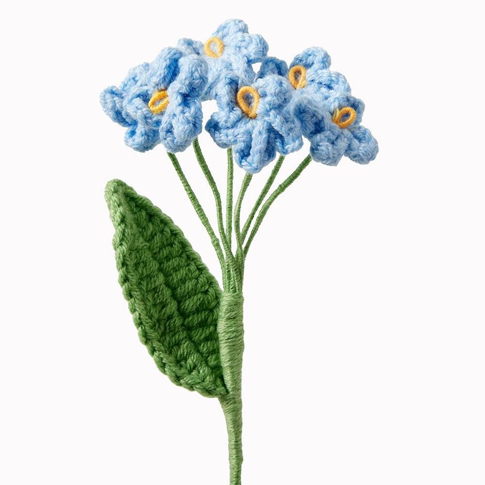 Blue Hydrangea Crochet Flower