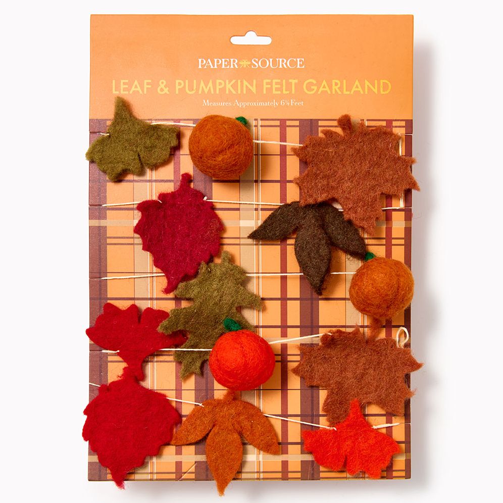Leaf and Pumpkin Felt Garland