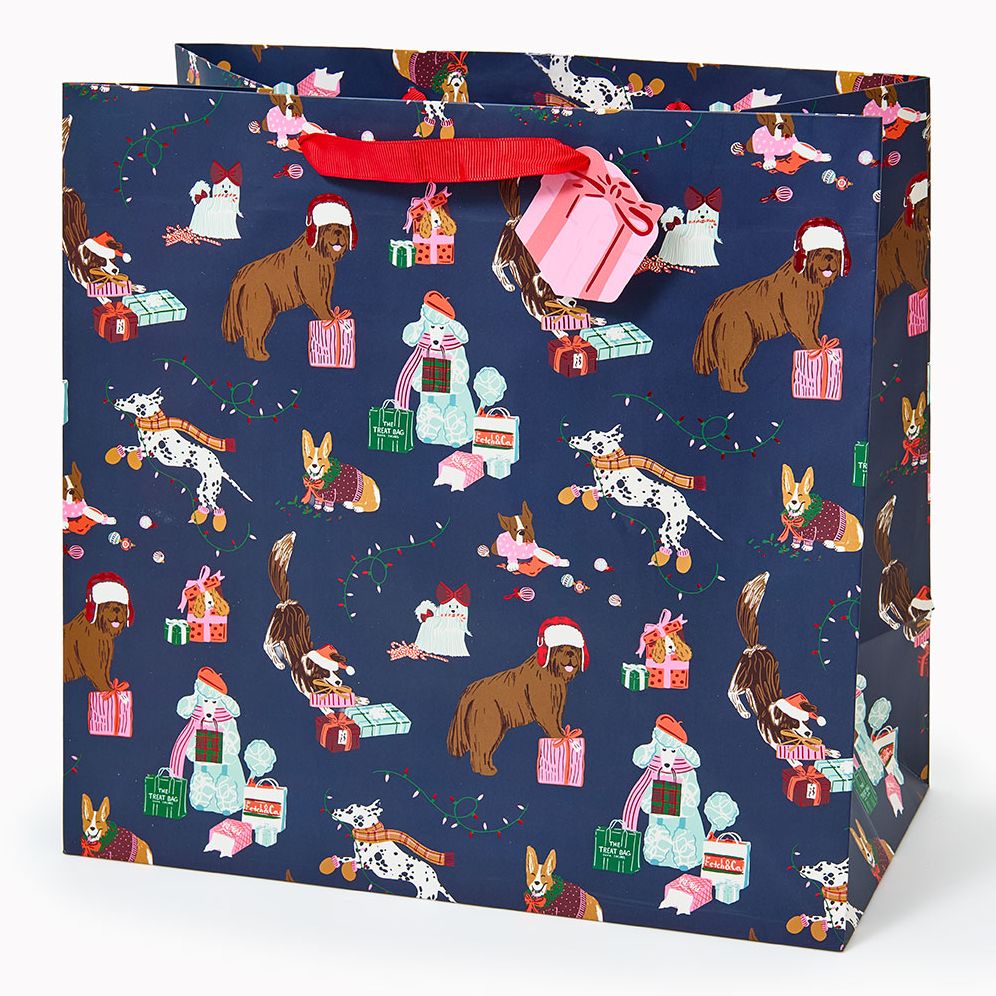 Festive Dogs Large Gift Bag