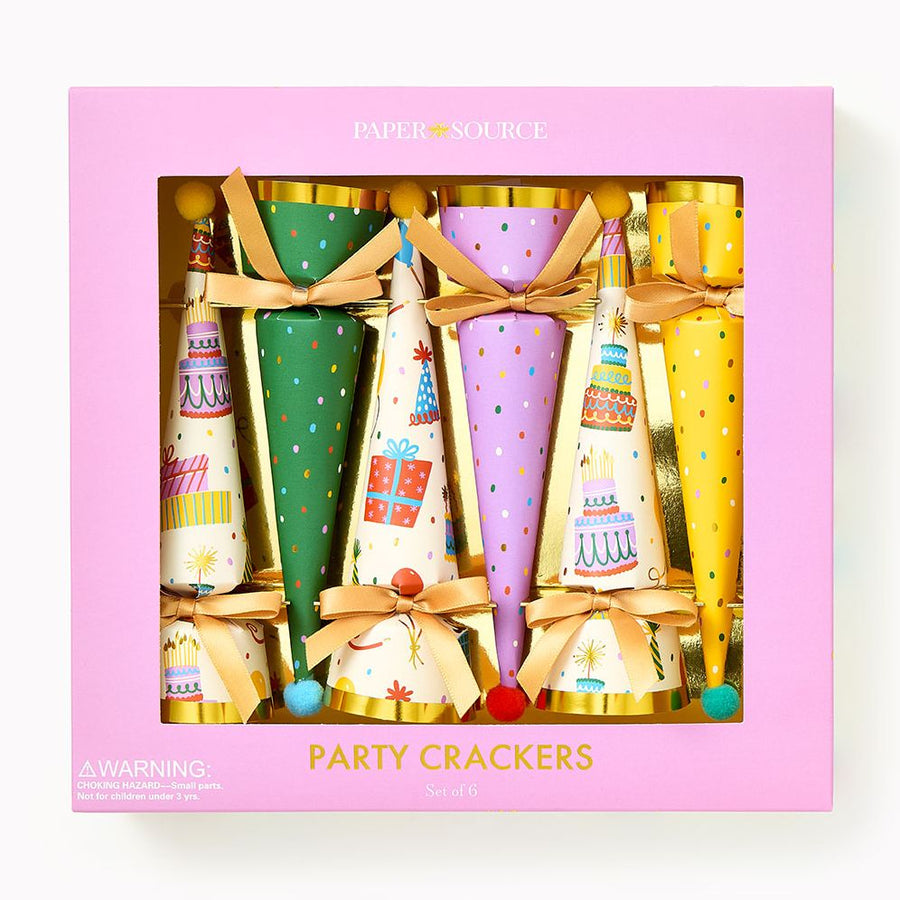 Birthday Icons Party Crackers Set of 6